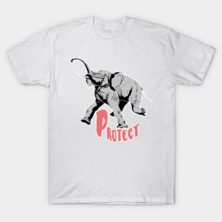 Protect Elephants Animal Conservation T-Shirt